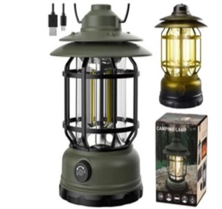 Lampa ogrodowa kempingowa na biwak z uchwytem piknik akumulatorowa USB