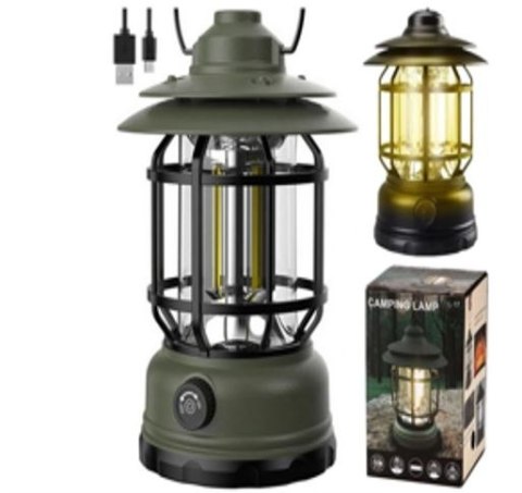 Lampa ogrodowa kempingowa na biwak z uchwytem piknik akumulatorowa USB