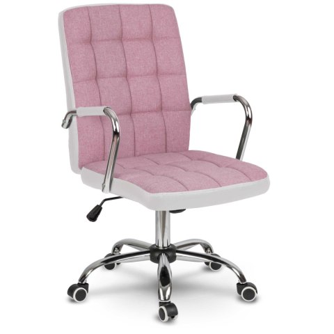 Fotel biurowy materiałowy Benton różowo-biały Fotel biurowy materiałowy Benton różowo-biały