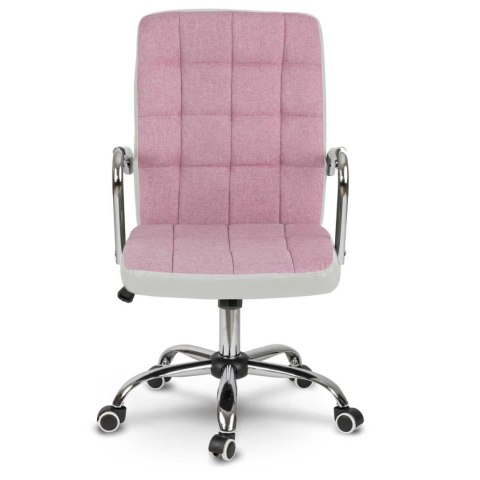 Fotel biurowy materiałowy Benton różowo-biały Fotel biurowy materiałowy Benton różowo-biały