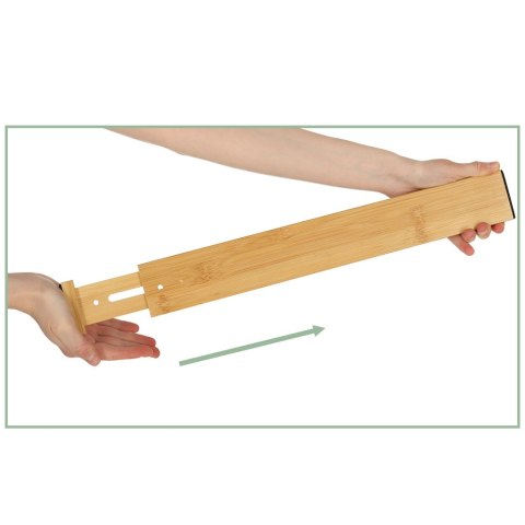 Organizer do szuflady bambusowy separator regulowany na sztućce narzedzia 56cm 1sztuka Organizer do szuflady bambusowy separator regulowany na sztućce narzedzia 56cm 1sztuka