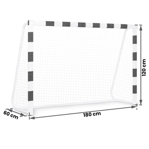 Bramka do piłki nożnej 180 x 120 x 60 cm NS-464 czarno-biała