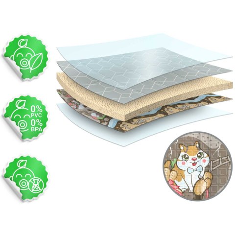 Mata piankowa składana 200 x 180 x 1 cm Nukido NK-340 ziemia Mata piankowa składana 200 x 180 x 1 cm Nukido NK-340 ziemia
