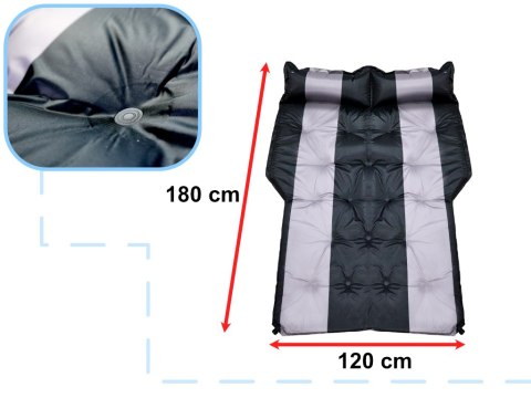 Materac łóżko do samochodu auta dmuchany 170x120cm czarne