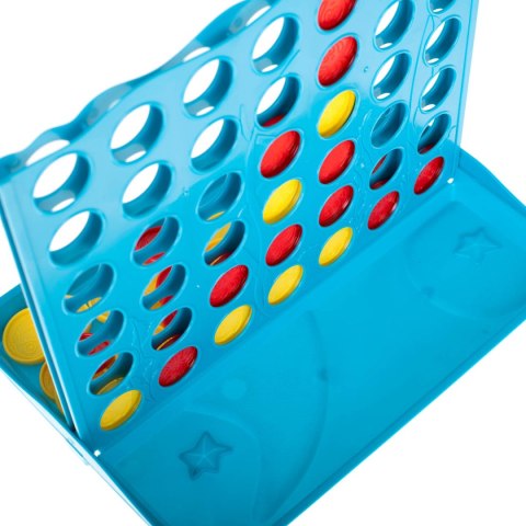 Gra logiczna planszowa szczęśliwa czwórka cztery w rzędzie 25x19x20 cm