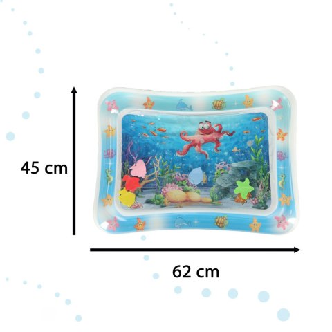 Mata wodna sensoryczna dmuchana dla niemowląt ośmiornica XXL 62x45 cm Mata wodna sensoryczna dmuchana dla niemowląt ośmiornica XXL 62x45 cm