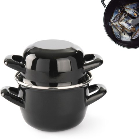 Garnek do sosów z pokrywką 0,8 l śr. 12 cm - Hendi 625606 Garnek do sosów z pokrywką 0,8 l śr. 12 cm - Hendi 625606