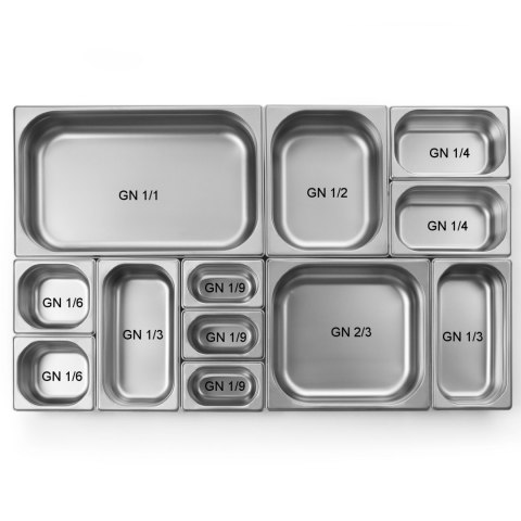 Pojemnik GN 2/3 wys. 65 mm ze stali nierdzewnej - Hendi 800225 Pojemnik GN 2/3 wys. 65 mm ze stali nierdzewnej - Hendi 800225