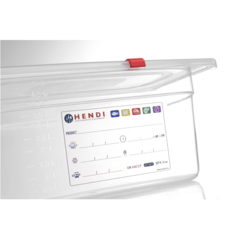 Pojemnik z polipropylenu GN 1/3 wys. 200 mm - Hendi 880258 Pojemnik z polipropylenu GN 1/3 wys. 200 mm - Hendi 880258