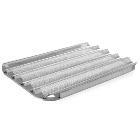 Blacha do wypieku bagietek 60x40cm 5 rowków - Hendi 808238 Blacha do wypieku bagietek 60x40cm 5 rowków - Hendi 808238