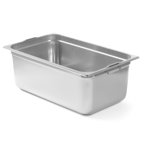 Pojemnik GN z chowanymi uchwytami stal nierdzewna GN1/1 530x325mm wys. 200mm - Hendi 803202 Pojemnik GN z chowanymi uchwytami stal nierdzewna GN1/1 530x325mm wys. 200mm - Hendi 803202