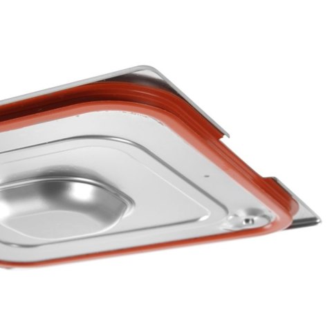 Pokrywka do pojemnika GN Profi Line z uszczelką silikonową i wycięciem na uchwyty GN2/3 354x325mm stal - Hendi 804315 Pokrywka do pojemnika GN Profi Line z uszczelką silikonową i wycięciem na uchwyty GN2/3 354x325mm stal - Hendi 804315