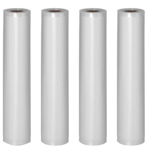 Folia próżniowa w rolce do pakowarki próżniowej 600 x 30 cm 4 rolki certyfikat LFGB oraz FDA Folia próżniowa w rolce do pakowarki próżniowej 600 x 30 cm 4 rolki certyfikat LFGB oraz FDA