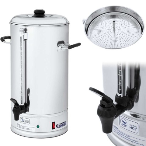Perkolator zaparzacz do kawy herbaty stalowy nierdzewny 1500W 15L Perkolator zaparzacz do kawy herbaty stalowy nierdzewny 1500W 15L
