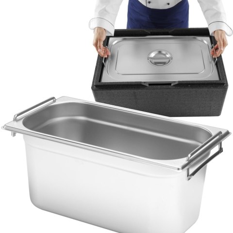 Pojemnik gastronomiczny GN 1/3 z chowanymi uchwytami 325x176x150mm 5.7L Hendi 817445 Pojemnik gastronomiczny GN 1/3 z chowanymi uchwytami 325x176x150mm 5.7L Hendi 817445