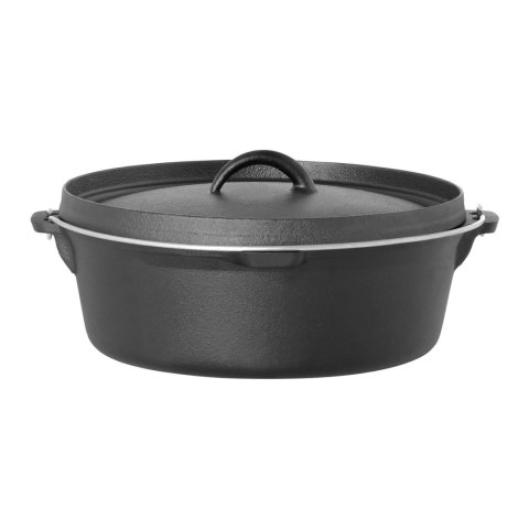 Kociołek garnek żeliwny myśliwski na ognisko grill kuchenkę śr. 31cm 6L + STOJAK Kociołek garnek żeliwny myśliwski na ognisko grill kuchenkę śr. 31cm 6L + STOJAK