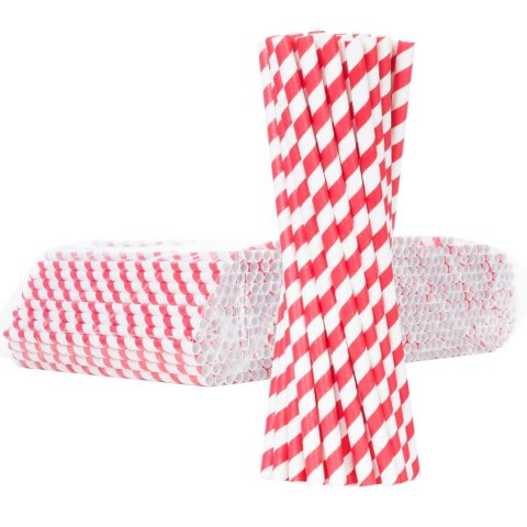 Słomki papierowe BIO ekologiczne PAPER STRAWS grube 8/205mm - biało-czerwone 500szt. Słomki papierowe BIO ekologiczne PAPER STRAWS grube 8/205mm - biało-czerwone 500szt.