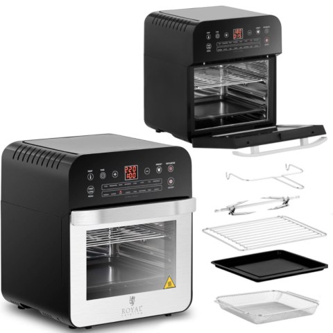 Piekarnik piecyk wielofunkcyjny z rożnem 13 programów 1.6kW 12L Piekarnik piecyk wielofunkcyjny z rożnem 13 programów 1.6kW 12L