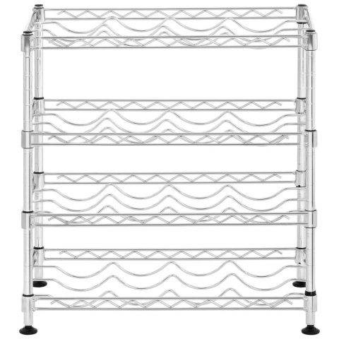 Regał stojak na butelki z winem metalowy 4 półki 45 x 30 x 47 cm na 16 butelek do 50 kg Regał stojak na butelki z winem metalowy 4 półki 45 x 30 x 47 cm na 16 butelek do 50 kg