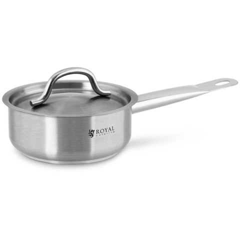 Rondel z pokrywką ze stali nierdzewnej grube dno 4mm 0.9L Rondel z pokrywką ze stali nierdzewnej grube dno 4mm 0.9L