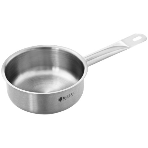 Rondel z pokrywką ze stali nierdzewnej grube dno 4mm 0.9L Rondel z pokrywką ze stali nierdzewnej grube dno 4mm 0.9L