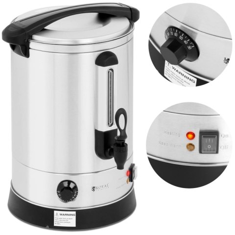 Warnik podgrzewacz do wody grzańca podwójne ścianki stalowy 14.5L 2500 W Warnik podgrzewacz do wody grzańca podwójne ścianki stalowy 14.5L 2500 W