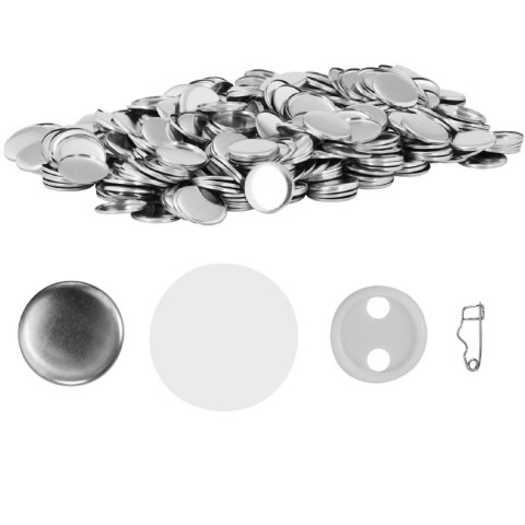Przypinki badziki buttony piny do ubrań 1000 szt. śr. 25 mm Przypinki badziki buttony piny do ubrań 1000 szt. śr. 25 mm