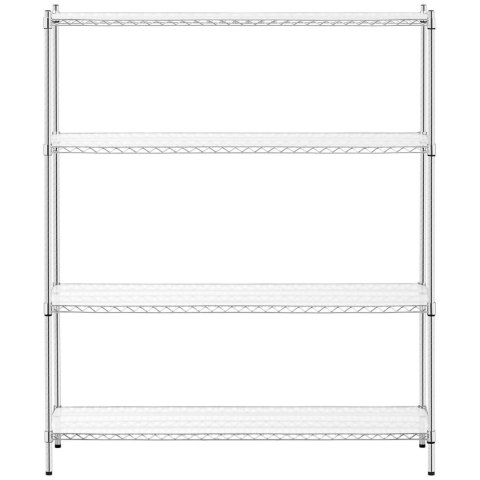 Regał magazynowy chromowany druciany 4 półki + 4 maty do 1 t 1000 kg 150x45x180 cm Regał magazynowy chromowany druciany 4 półki + 4 maty do 1 t 1000 kg 150x45x180 cm