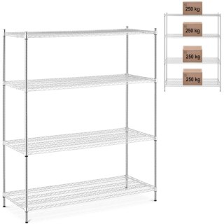 Regał metalowy magazynowy 4 półki druciane do 1 t 1000 kg 149x59x180 cm