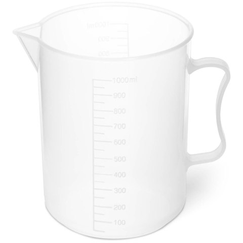 Zlewka laboratoryjna plastikowa z podziałką 1000 ml - 10 szt. Zlewka laboratoryjna plastikowa z podziałką 1000 ml - 10 szt.