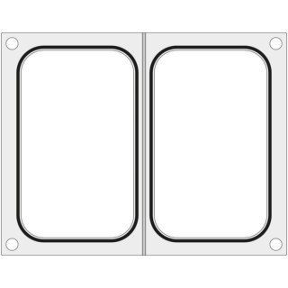 Matryca forma do zgrzewarki Duni DF10 na dwie tacki pojemniki 178x113 mm - Hendi 805794