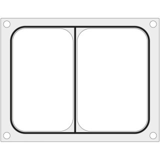 Matryca forma do zgrzewarki MANUPACK 190 na tackę dwudzielną 227x178 mm - Hendi 805695