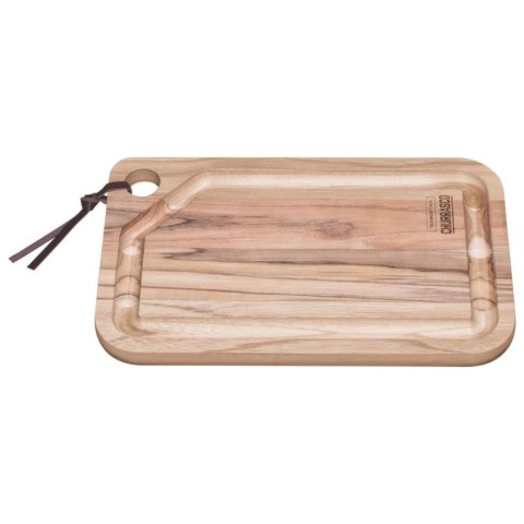 Deska do krojenia z wycięciem z drewna tekowego Churrasco 400x240x18 mm Deska do krojenia z wycięciem z drewna tekowego Churrasco 400x240x18 mm