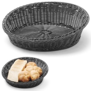Kosz ekspozycyjny na pieczywo owoce skośny okrągły śr. 370 mm czarny - Hendi 426593