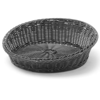 Kosz ekspozycyjny na pieczywo owoce skośny okrągły śr. 370 mm czarny - Hendi 426593
