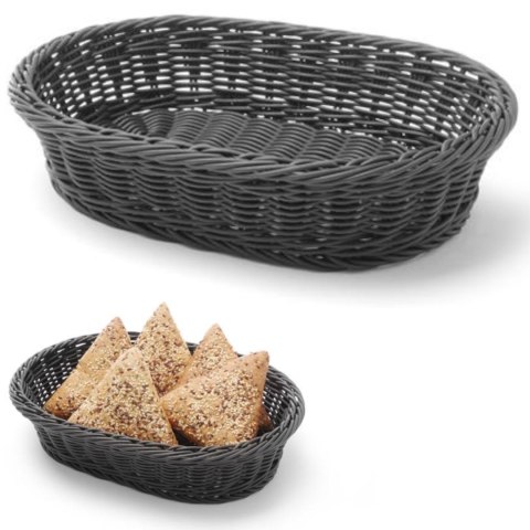 Koszyk na pieczywo owalny polipropylenowy czarny 320x230x70 mm - Hendi 426654 Koszyk na pieczywo owalny polipropylenowy czarny 320x230x70 mm - Hendi 426654