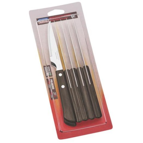 Nóż do steków ząbkowany nierdzewny Churrasco Spanish Style 6 szt. dł. 220 mm brązowy Nóż do steków ząbkowany nierdzewny Churrasco Spanish Style 6 szt. dł. 220 mm brązowy