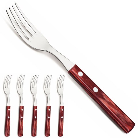 Widelec stołowy do steków pizzy Churrasco zestaw 6 szt. dł. 200 mm Widelec stołowy do steków pizzy Churrasco zestaw 6 szt. dł. 200 mm