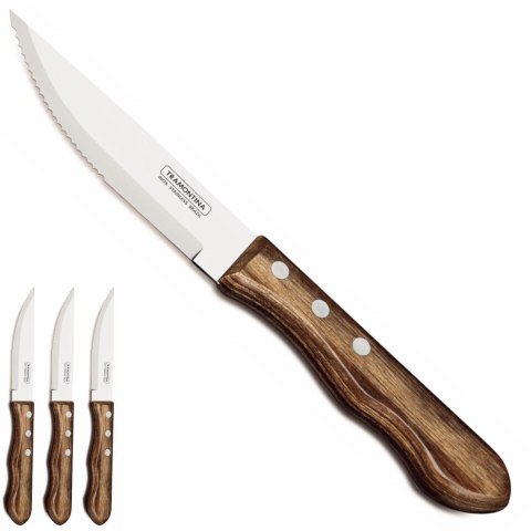Zestaw noży do steków z drewnianym uchwytem Churrasco JUMBO 4 szt. dł. 255 mm Zestaw noży do steków z drewnianym uchwytem Churrasco JUMBO 4 szt. dł. 255 mm