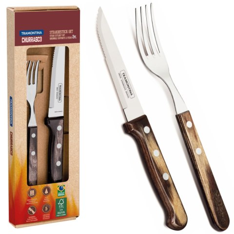 Zestaw sztućców do steków nierdzewne w kartonie prezentowym Churrasco GAUCHO zestaw 2 el. Zestaw sztućców do steków nierdzewne w kartonie prezentowym Churrasco GAUCHO zestaw 2 el.