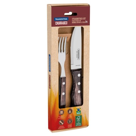 Zestaw sztućców do steków nierdzewne w opakowaniu prezentowym Churrasco JUMBO zestaw 2 el. Zestaw sztućców do steków nierdzewne w opakowaniu prezentowym Churrasco JUMBO zestaw 2 el.
