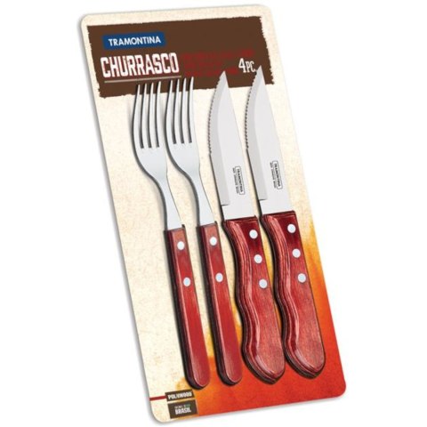 Zestaw sztućców do steków pizzy nierdzewne w blistrze Churrasco JUMBO zestaw 4 el. Zestaw sztućców do steków pizzy nierdzewne w blistrze Churrasco JUMBO zestaw 4 el.