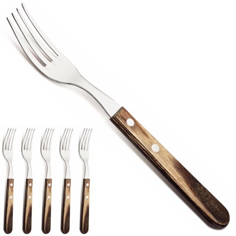 Zestaw widelców do steków Churrasco GAUCHO w blistrze 6 szt. dł. 210 mm Zestaw widelców do steków Churrasco GAUCHO w blistrze 6 szt. dł. 210 mm