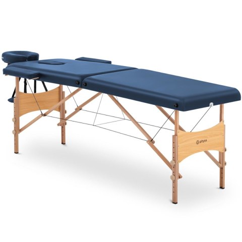 Stół łóżko do masażu drewniane przenośne składane Toulouse Blue do 227 kg niebieskie Stół łóżko do masażu drewniane przenośne składane Toulouse Blue do 227 kg niebieskie