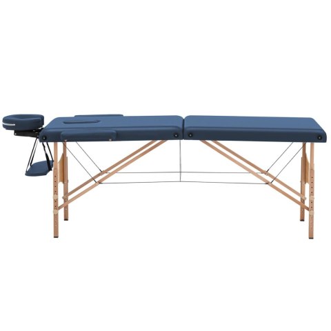 Stół łóżko do masażu drewniane przenośne składane Toulouse Blue do 227 kg niebieskie Stół łóżko do masażu drewniane przenośne składane Toulouse Blue do 227 kg niebieskie