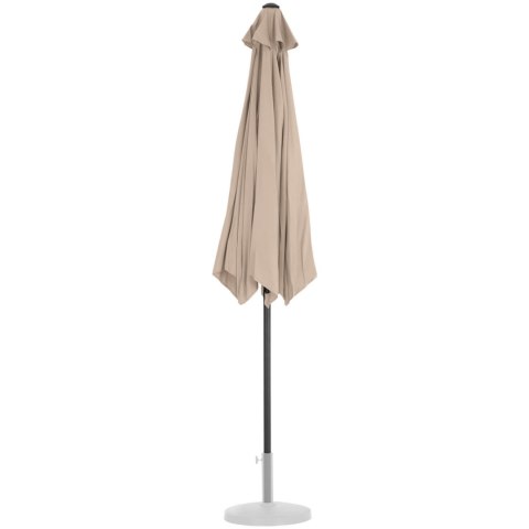 Parasol ogrodowy okrągły duży uchylny z korbką śr. 300 cm kremowy