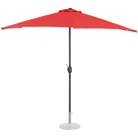 Półparasol przyścienny balkonowy tarasowy półokrągły 270 x 135 cm czerwony