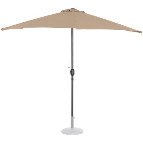 Półparasol przyścienny balkonowy tarasowy półokrągły 270 x 135 cm kremowy