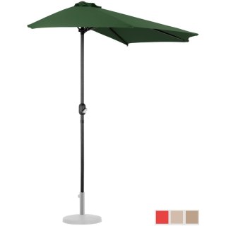 Półparasol przyścienny balkonowy tarasowy półokrągły 270 x 135 cm zielony