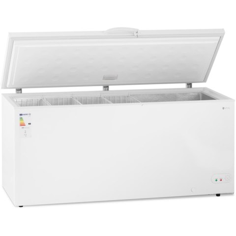 Zamrażarka skrzyniowa zamykana na klucz 4 kosze 560 l -12 do -28 C 135 W Zamrażarka skrzyniowa zamykana na klucz 4 kosze 560 l -12 do -28 C 135 W